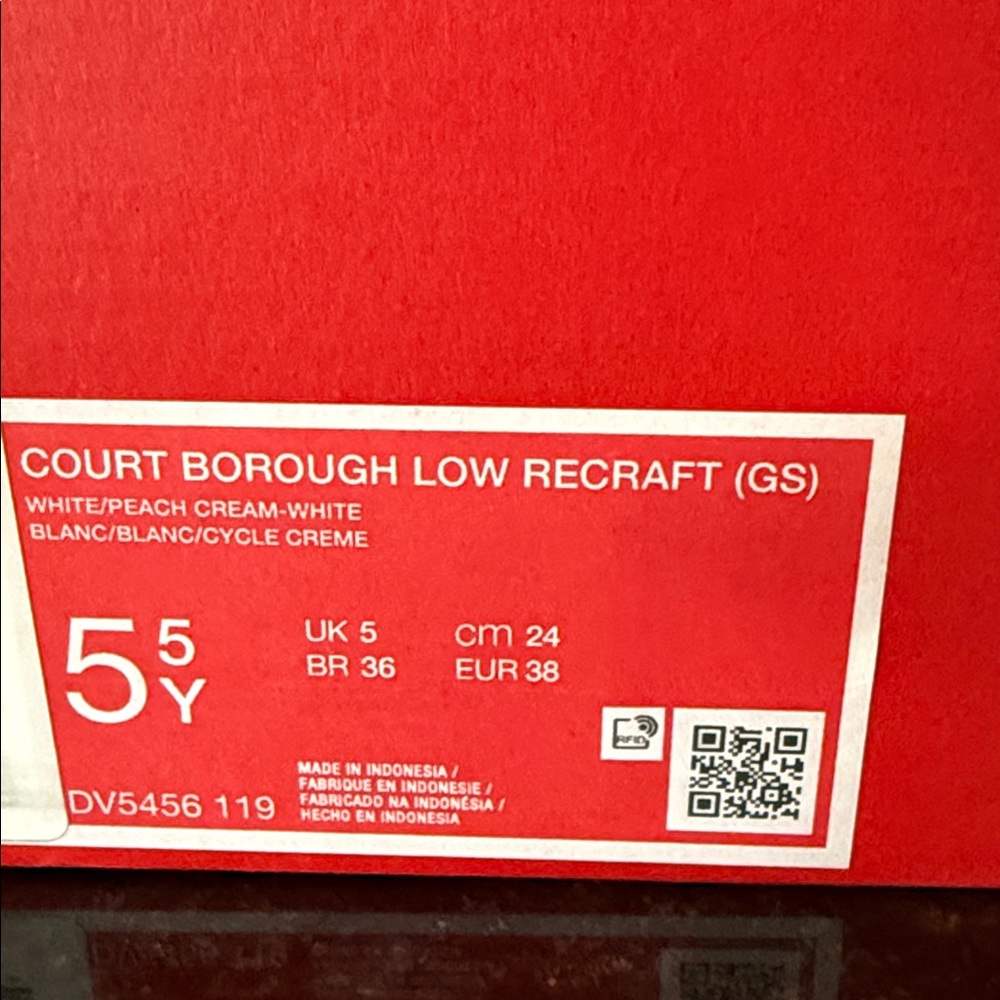 Nike Court Borough Low Recraft (GS) 5.5Y/7W - Picture 5 of 5
